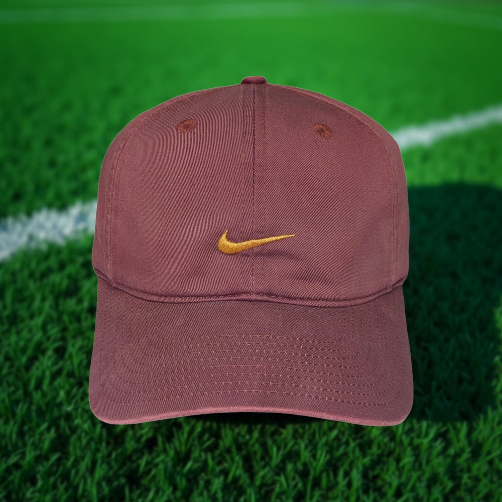 Vtg Maroon Nike Center Swoosh Strapback Hat